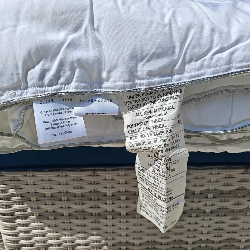 Olive Crate Viscose from Bamboo KING Cooling Comforter Duvet Insert [DISPLAY] - Picture 5 of 6